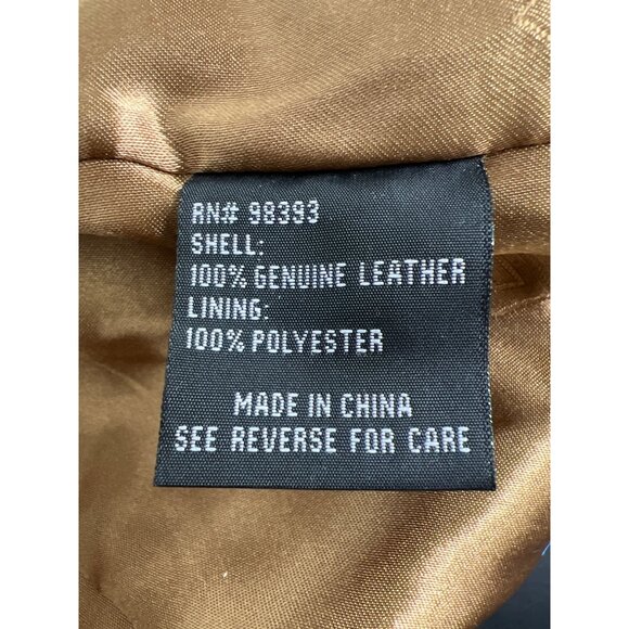 Pamela McCoy Authentic Vintage Camel Brown Genuine Leather Blazer Jacket - Picture 11 of 12